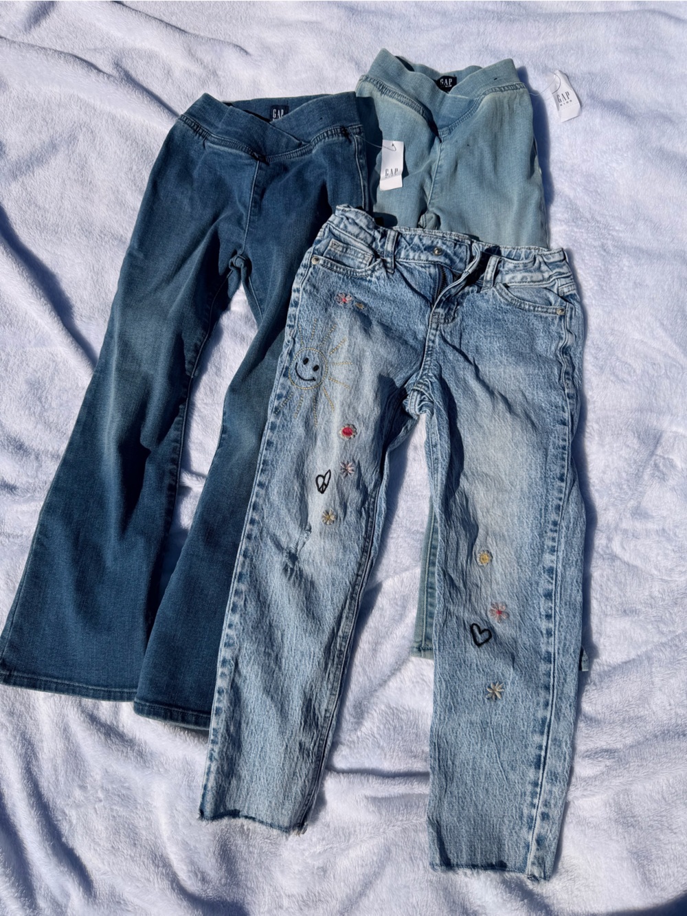 Girls Size 6 Jeans Bundle of 3 – GAP NWT + Cat & Jack Embroidered Denim
